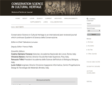 Tablet Screenshot of conservation-science.unibo.it