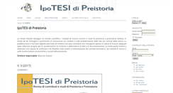 Desktop Screenshot of ipotesidipreistoria.unibo.it