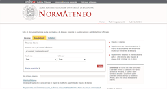 Desktop Screenshot of normateneo.unibo.it