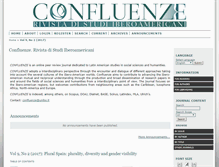 Tablet Screenshot of confluenze.unibo.it